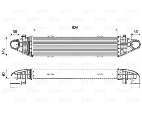 Intercooler, enfriador de aire de carga 818617 Valeo