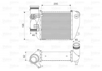 Intercooler, enfriador de aire de carga 818653 Valeo