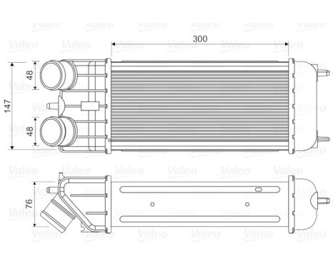 Intercooler, enfriador de aire de carga 818663 Valeo