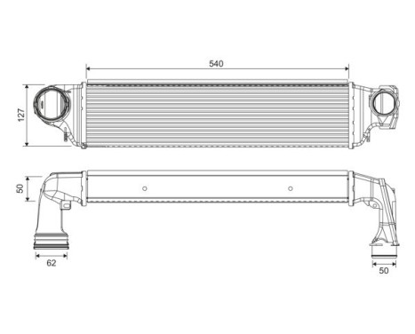 Intercooler, enfriador de aire de carga 818716 Valeo