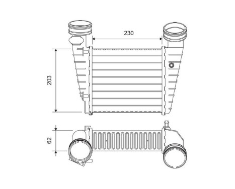 Intercooler, enfriador de aire de carga 818720 Valeo