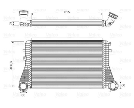 Intercooler, enfriador de aire de carga 818795 Valeo