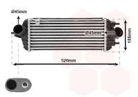 Intercooler, enfriador de aire de carga 82014708 International Radiators