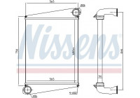 Intercooler, enfriador de aire de carga 961259 Nissens