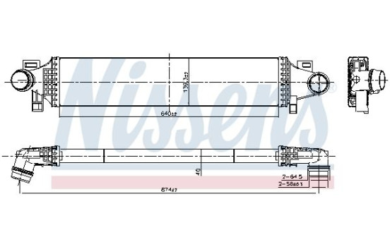 Intercooler, enfriador de aire de carga 961371 Nissens, Imagen 5