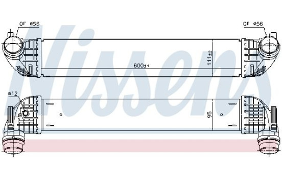 Intercooler, enfriador de aire de carga 96139 Nissens, Imagen 2