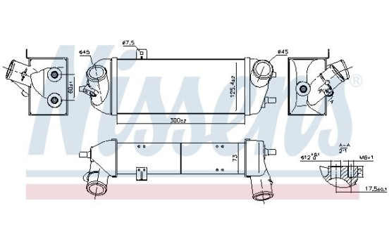 Intercooler, enfriador de aire de carga 961413 Nissens, Imagen 5