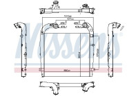 Intercooler, enfriador de aire de carga 961440 Nissens