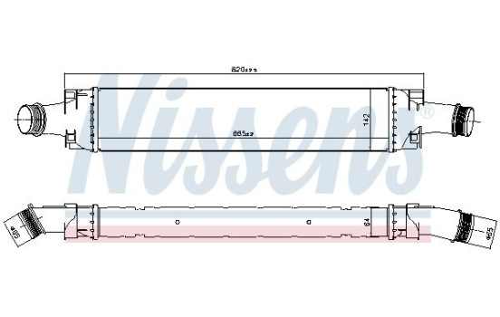 Intercooler, enfriador de aire de carga 961466 Nissens, Imagen 2