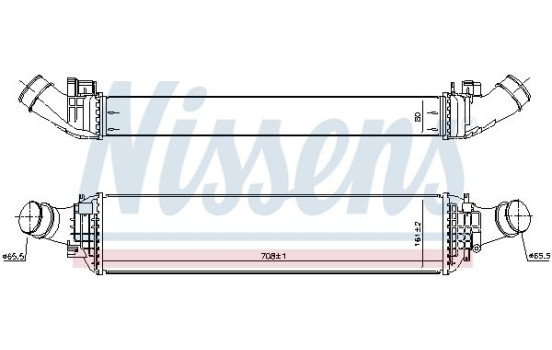 Intercooler, enfriador de aire de carga 961468 Nissens, Imagen 2
