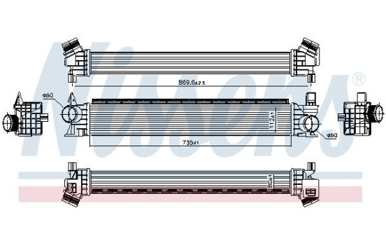 Intercooler, enfriador de aire de carga 961479 Nissens