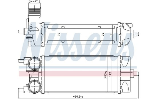 Intercooler, enfriador de aire de carga 961485 Nissens, Imagen 7