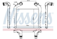 Intercooler, enfriador de aire de carga 961574 Nissens