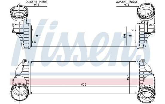 Intercooler, enfriador de aire de carga 96364 Nissens, Imagen 2