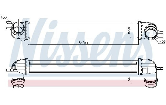 Intercooler, enfriador de aire de carga 96397 Nissens, Imagen 2