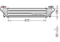 Intercooler, enfriador de aire de carga DIT09121 Denso