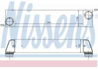Intercooler, intercooler 96657 Nissens