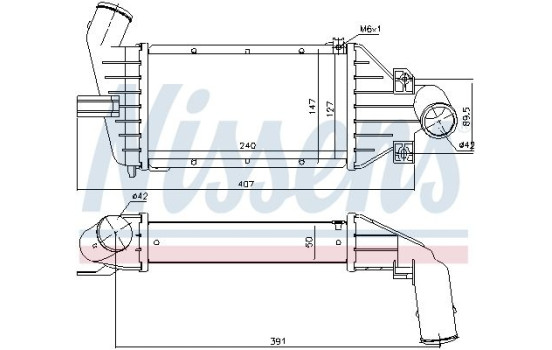 Intercooler, intercooler 96863 Nissens, Imagen 2