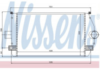Intercooler, intercooler 96866 Nissens