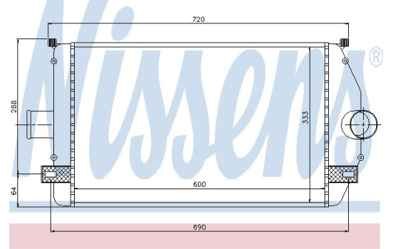 Intercooler, intercooler 96866 Nissens
