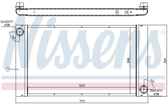 Enfriador, refrigeración del motor 60765 Nissens, Imagen 2