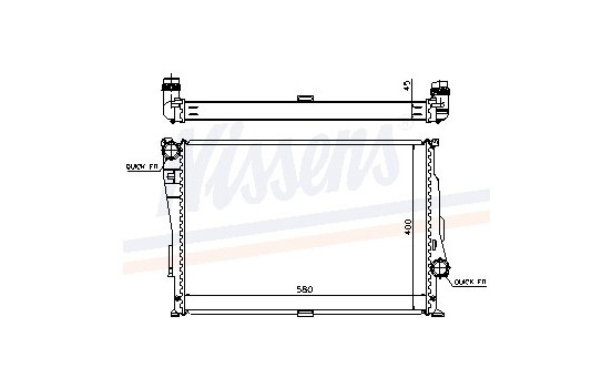 Enfriador, refrigeración del motor 60806 Nissens