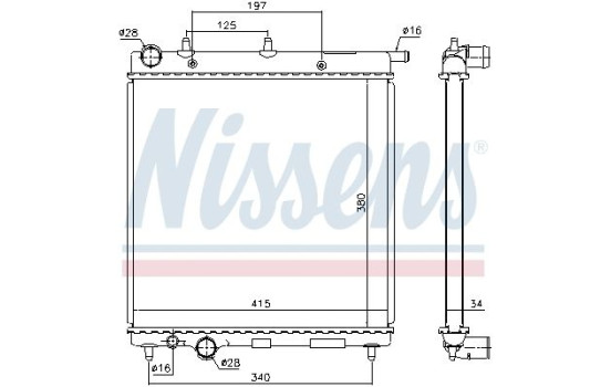 Enfriador, refrigeración del motor 61279 Nissens, Imagen 2