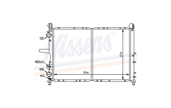 Enfriador, refrigeración del motor 61816 Nissens