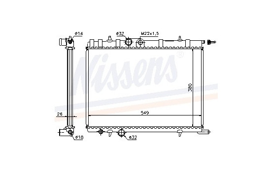 Enfriador, refrigeración del motor 63502A Nissens