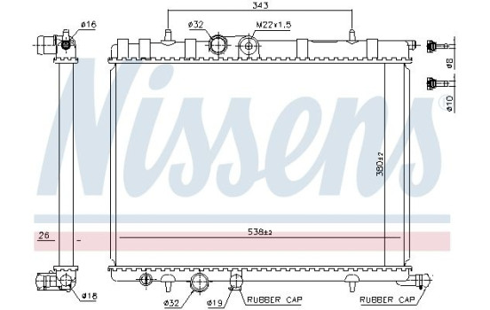 Enfriador, refrigeración del motor 63502A Nissens, Imagen 7