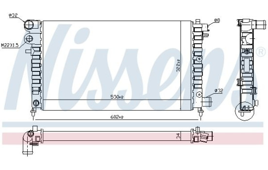 Enfriador, refrigeración del motor 63523 Nissens, Imagen 2