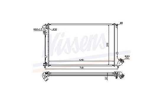 Enfriador, refrigeración del motor 63733 Nissens