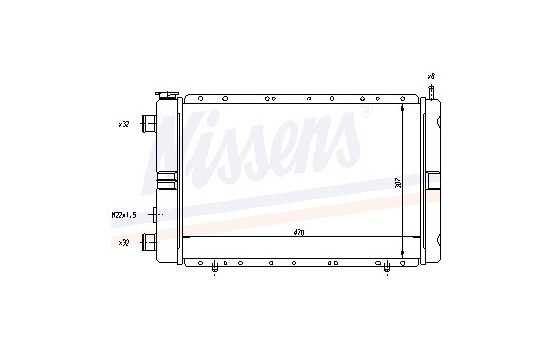 Enfriador, refrigeración del motor 63850 Nissens