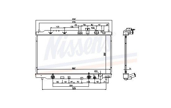 Enfriador, refrigeración del motor 640941 Nissens