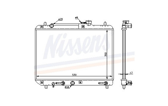 Enfriador, refrigeración del motor 64176 Nissens