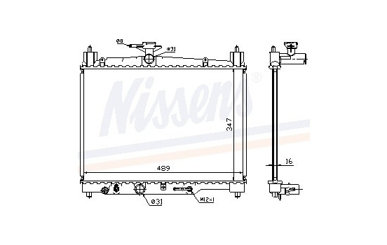 Enfriador, refrigeración del motor 64801 Nissens