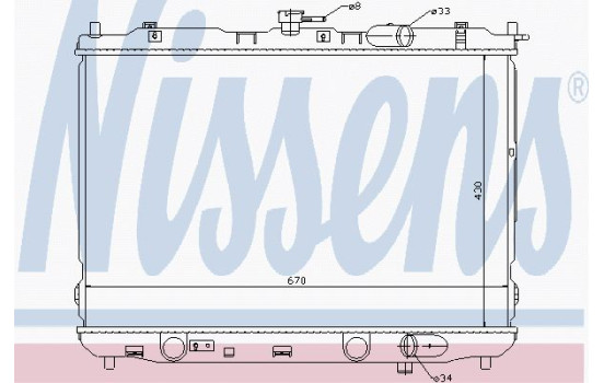 Enfriador, refrigeración del motor 66639 Nissens