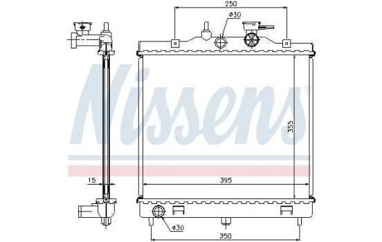 Enfriador, refrigeración del motor 66654 Nissens, Imagen 2
