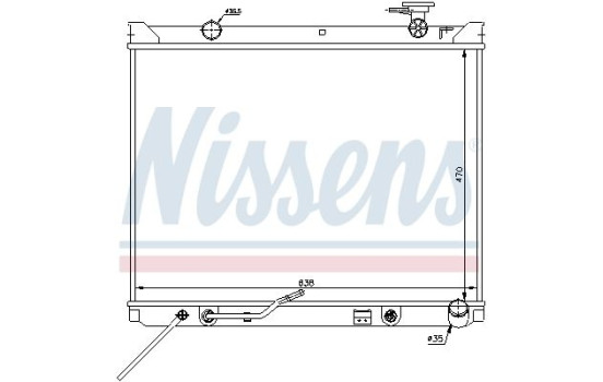 Enfriador, refrigeración del motor 66682 Nissens, Imagen 2