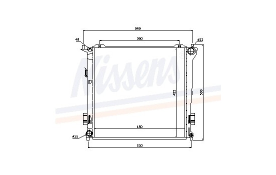 Enfriador, refrigeración del motor 67077 Nissens