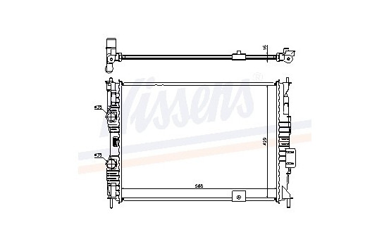 Enfriador, refrigeración del motor 67363 Nissens