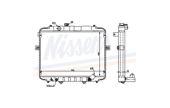 Enfriador, refrigeración del motor 67497 Nissens