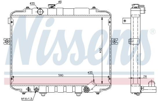Enfriador, refrigeración del motor 67497 Nissens, Imagen 2