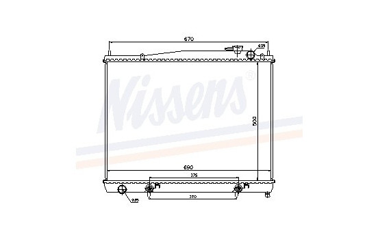 Enfriador, refrigeración del motor 68715 Nissens