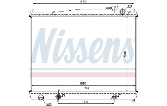 Enfriador, refrigeración del motor 68715 Nissens, Imagen 2