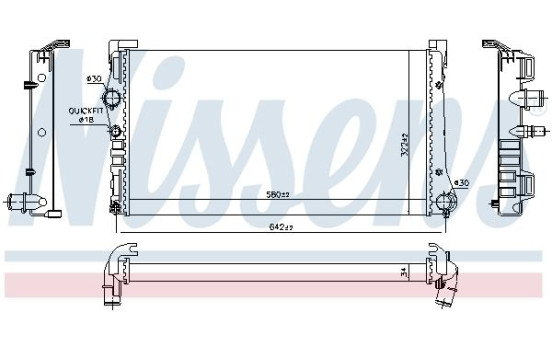 Enfriador, refrigeración del motor 68806 Nissens, Imagen 2