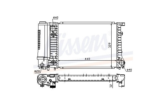 Enfriador, refrigeración del motor - Original 60703A Nissens