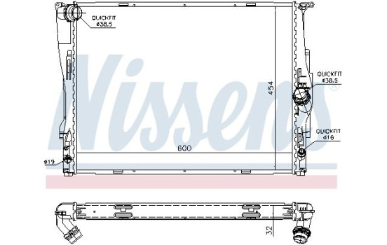 Enfriador, refrigeración del motor - Original 60786A Nissens, Imagen 2