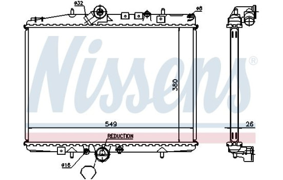 Enfriador, refrigeración del motor - Original 61295A Nissens, Imagen 2