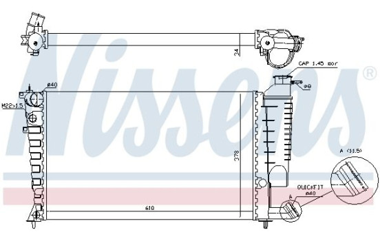 Enfriador, refrigeración del motor - Original 61318A Nissens